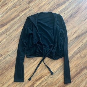 tie up/wrap long sleeve top